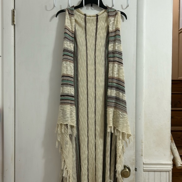 NWOT Umgee Women Boho Long Striped Vest & Apt. 9 Maxi Flowing Flirty Skirt - Picture 3 of 12